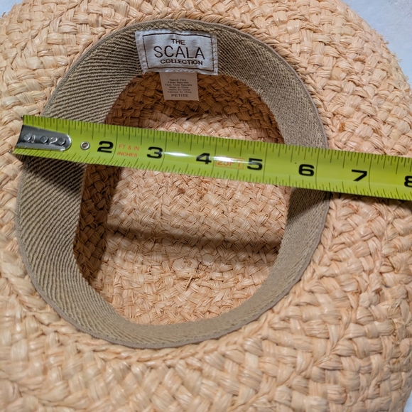 The Scala Collection Straw Hat with Black Ribbon Petite - Picture 6 of 7
